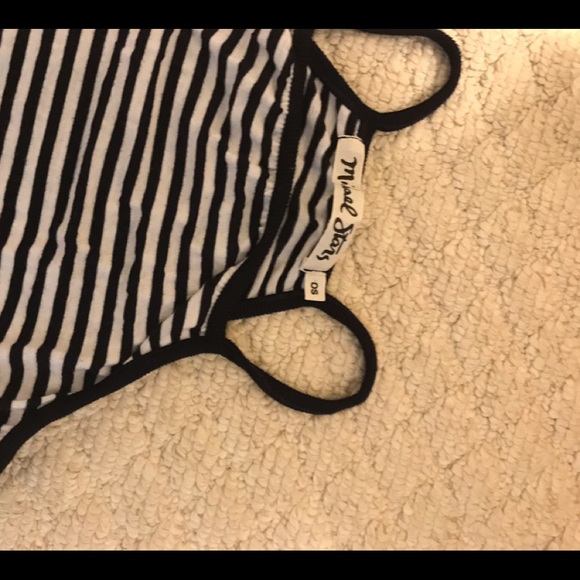 Black and White linen blend tank top EUC • Michael Stars • small - Picture 4 of 4